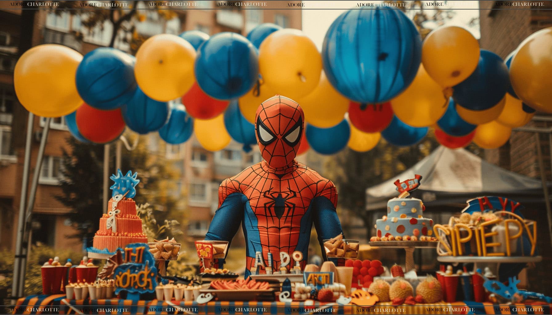 Superhero Squad Boy First Birthday Theme Party Table Decorations