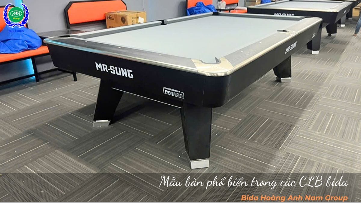 Mẫu bàn phổ biến trong các CLB bida