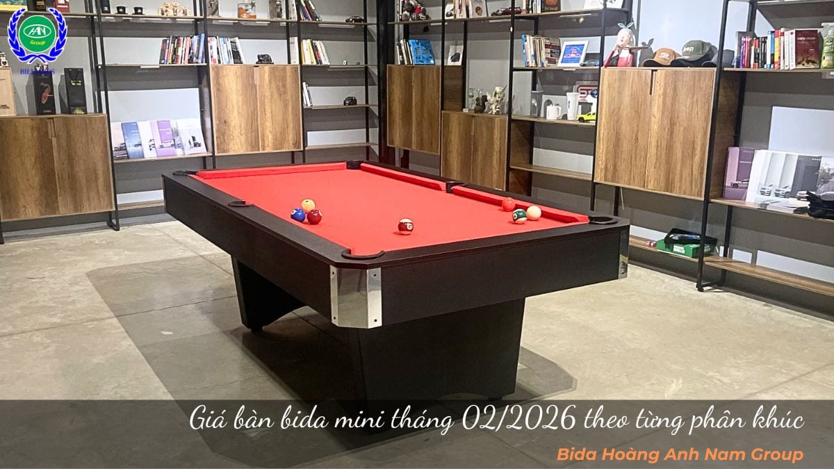 Giá bàn bida mini tháng 02/2026 theo từng phân khúc