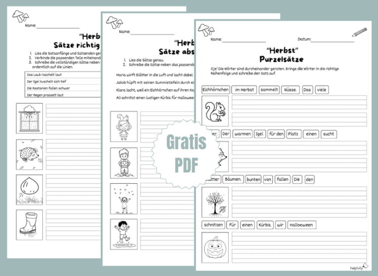 Deutsch Grundschule - Arbeitsblätter ausdrucken | helpfully.de