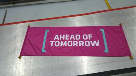 Fabric scroll banner