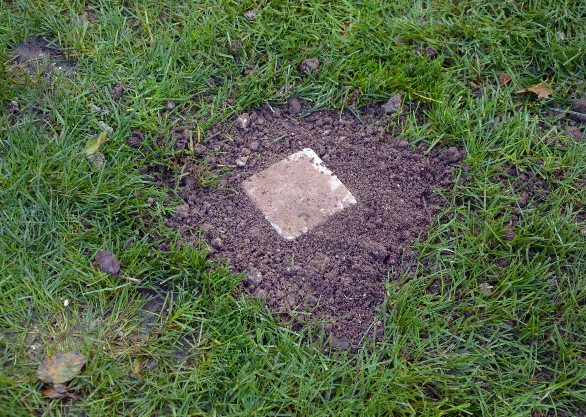 Punktfundament für Hochbeet mit Abschlussstein