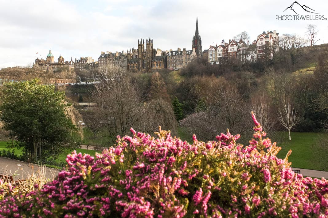 Blick auf die Princes Street Gardens