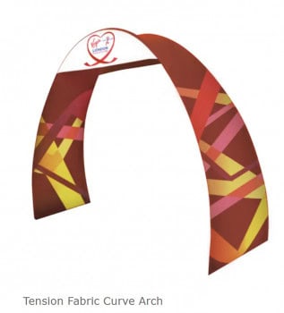 Tension Fabric backdrop for Entrance Arc Tension Fabric backdrop for Entrance Arc