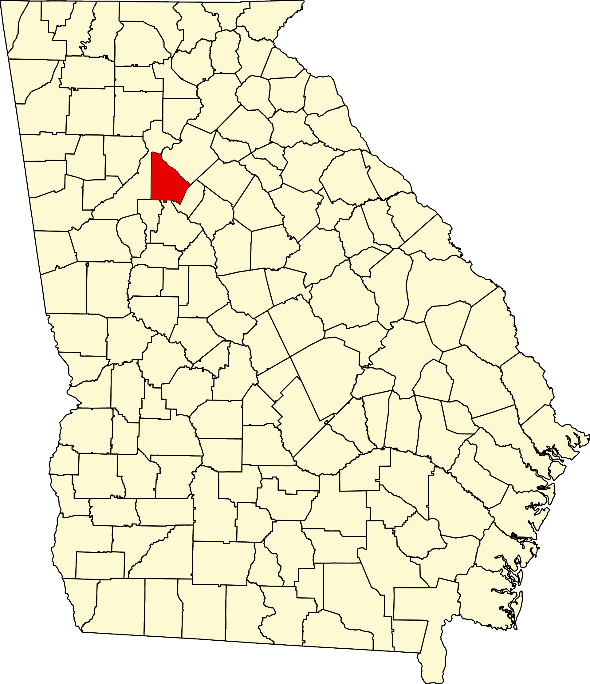 DeKalb County, Georgia, highlighted. The shooting took place in the county.