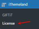 Click to open iThemeland license page