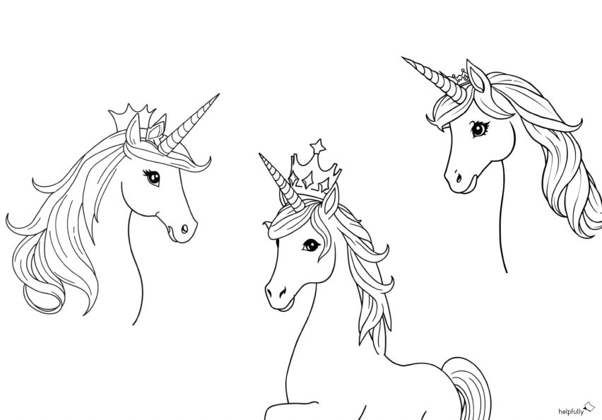 ausmalbilder mit einhörnern zum ausdrucken