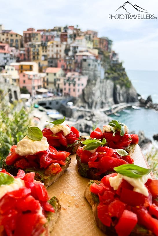 Ein Bruschetta im Lokal Nessun Dorma in Manarola