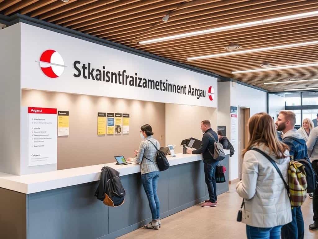 Schalterbereich im Strassenverkehrsamt Aargau Schalterbereich im Strassenverkehrsamt Aargau