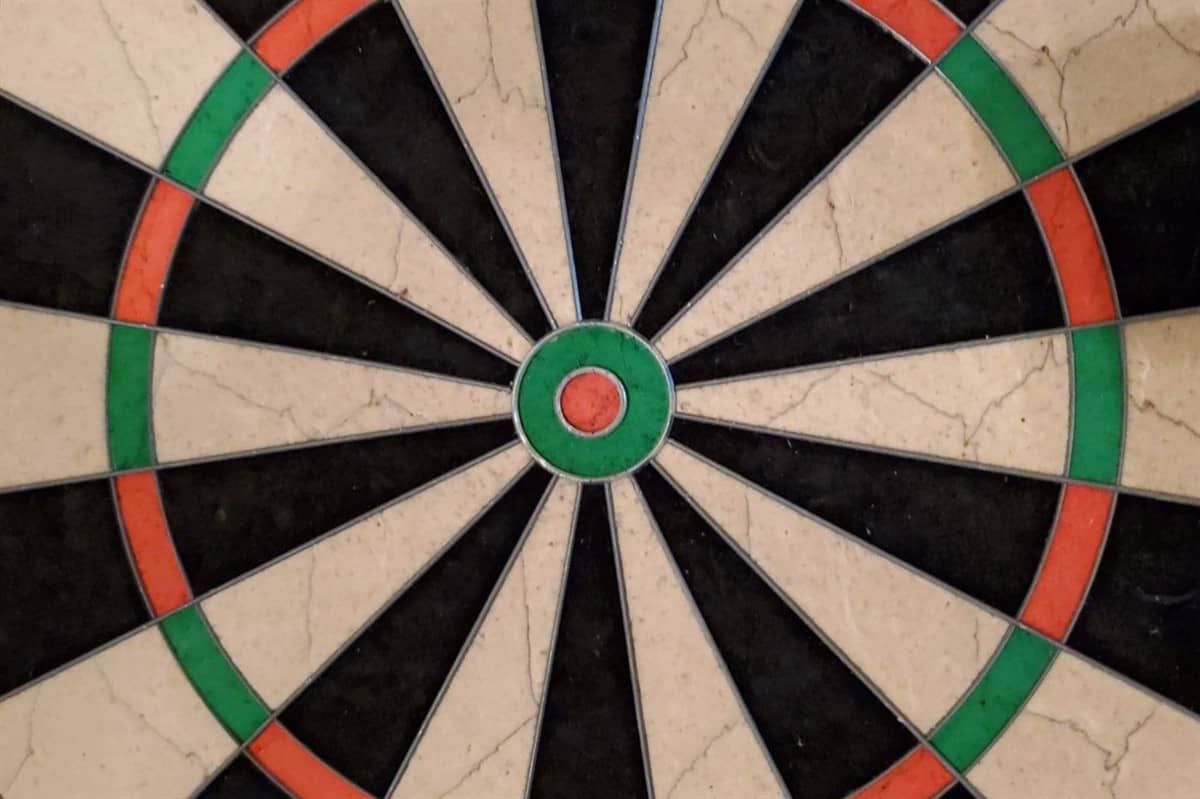 Close up of the sisal on a Winmau Blade 4