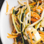 Salade de carottes, courgettes, radis noir et Reblochon de Savoie