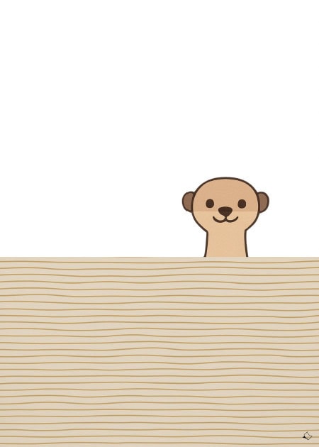 Süßes Wandbild mit Erdmännchen zum Ausdrucken fürs Kinderzimmer