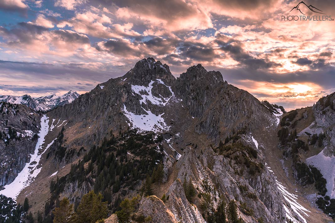 Der Blick vom Brunnenkopf auf die Große Klammspitze