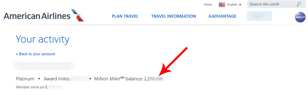 The Ultimate Guide to American Airlines Platinum Benefits (AAdvantage) 2 Number of million qualifying miles in AA AAdvantage account