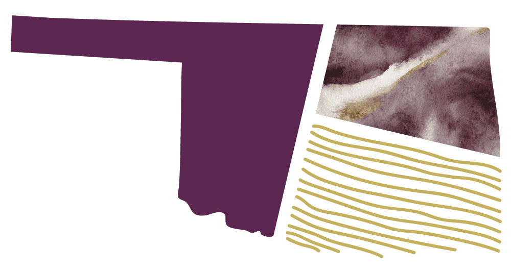 Stylized Oklahoma state graphic representing the professional identity of an Oklahoma Estate Lawyer.