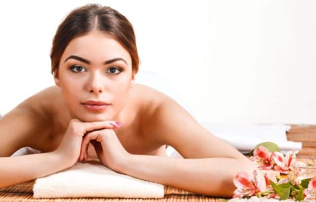 Beautiful young woman at a spa salon Beautiful young woman at a spa salon