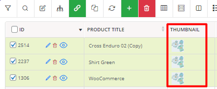 Bulk edit product images result
