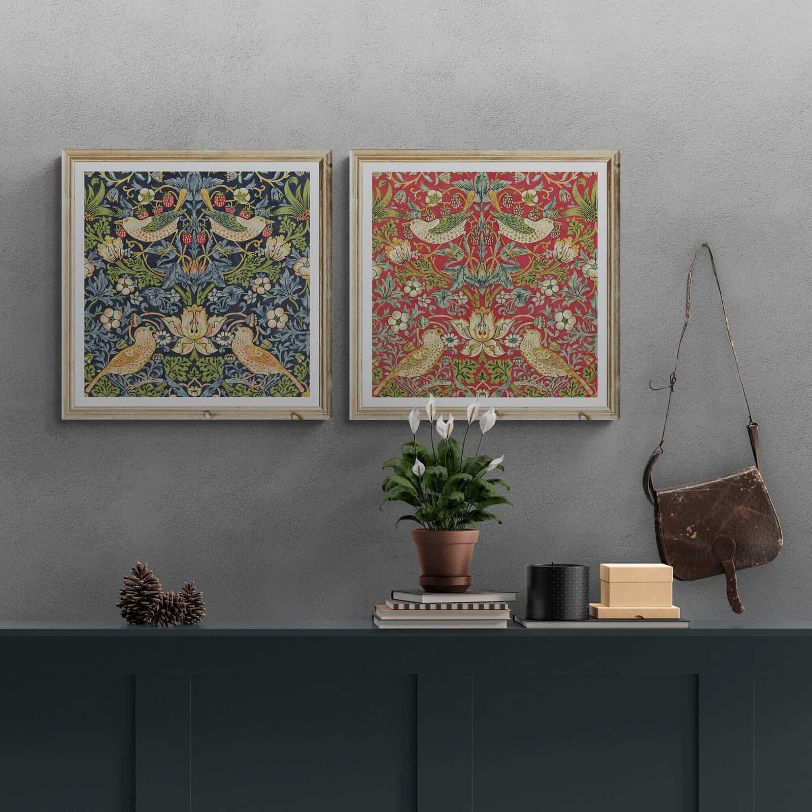 il_fullxfull.5475638511_lo5j.jpg William Morris Strawberry Thief Print Set: Cottagecore Wall Art