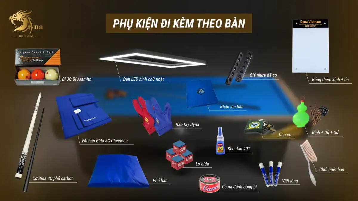 Phụ kiện chính hãng kèm theo bàn