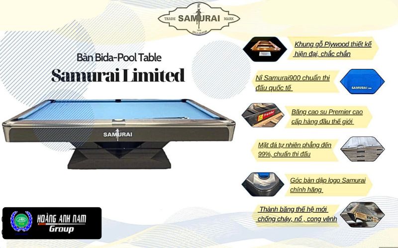 Lợi ích khi sở hữu bàn Bida Samurai Limited