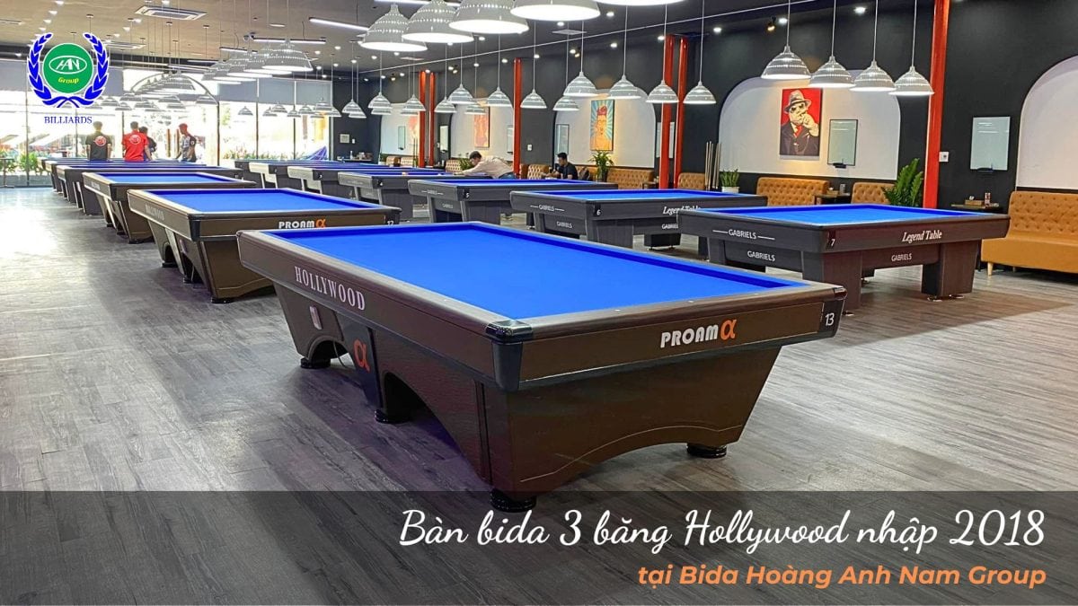 Bàn Bida 3 Băng Hollywood Cũ 2018 Nhập - 110 Triệu | Bida Hoàng Anh Nam Group