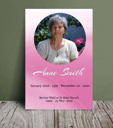 Pink funeral program template 024 Pink funeral program template 024 - Free Funeral Order of Service Template