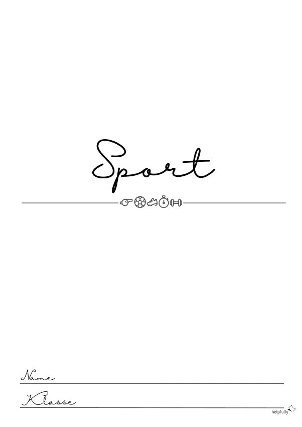 Deckblatt Sport zum Ausdrucken als Gratis-Vorlage