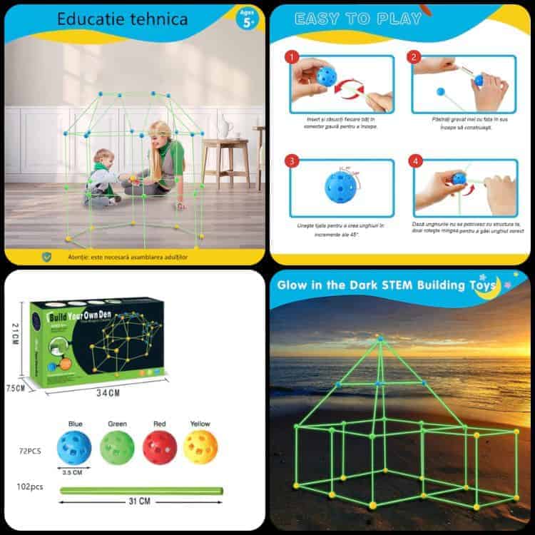 Set 175 piese Swissant, Rocket Tower, Multicolor _ +3 ani ideal 5-8 ani