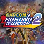 Vignette de jeu vidéo Capcom Fighting Collection 2 avec personnages emblématiques de jeux de combat et art illustratif coloré pour les fans d'arcade et de jeux rétro.