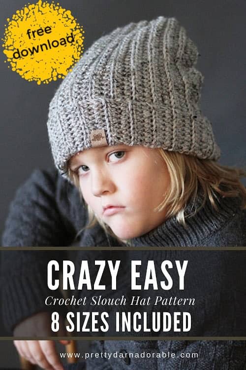 crochet ribbed hat pattern