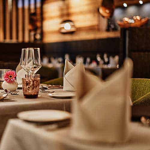 Gedeckter Tisch in unserem Restaurant