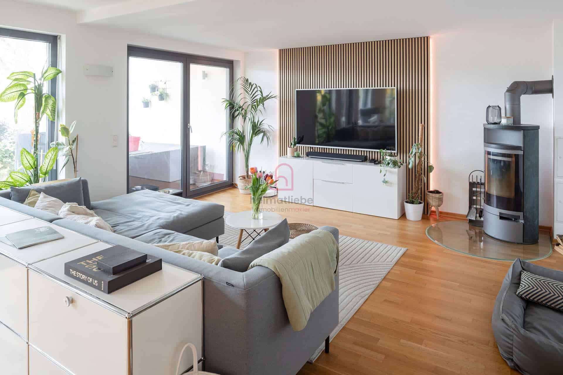 Wohnzimmer | Sitzbereich mit Kamin