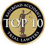 Top 10 Railroad Accident Trial Lawyers - Award