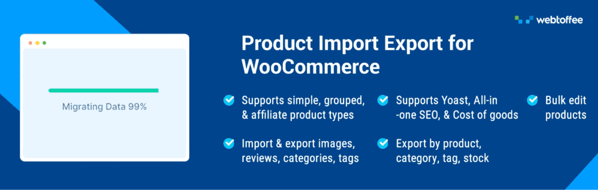 Product import export plugin for woo
