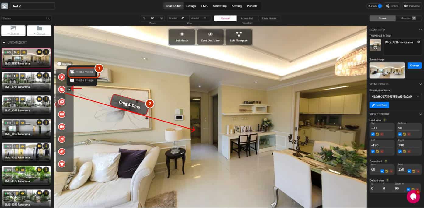 Edit hotspot Media - Video 1