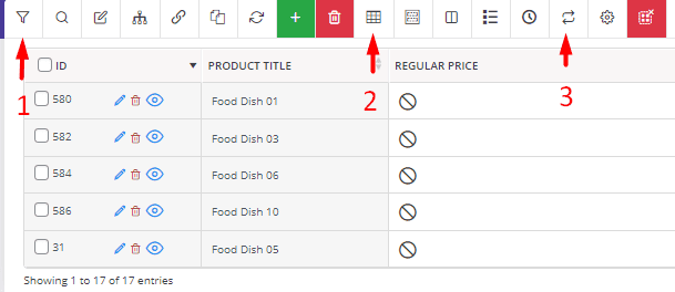 WooCommerce products bulk edit toolbars