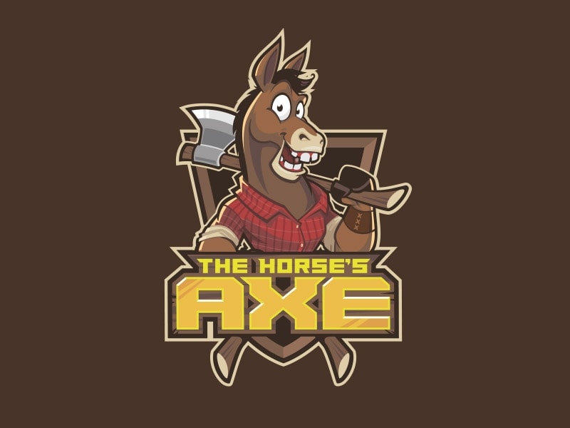 The Horse's Axe logo featuring a cartoon horse wielding an axe.