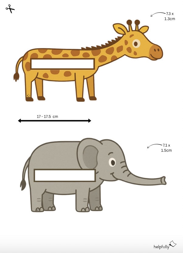 Lesehilfe in Tierform für Kinder mit Lesefenster basteln zum Ausdrucken