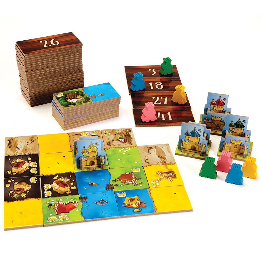 kingdomino board game 15 minute 2 jucatori minim 8 ani