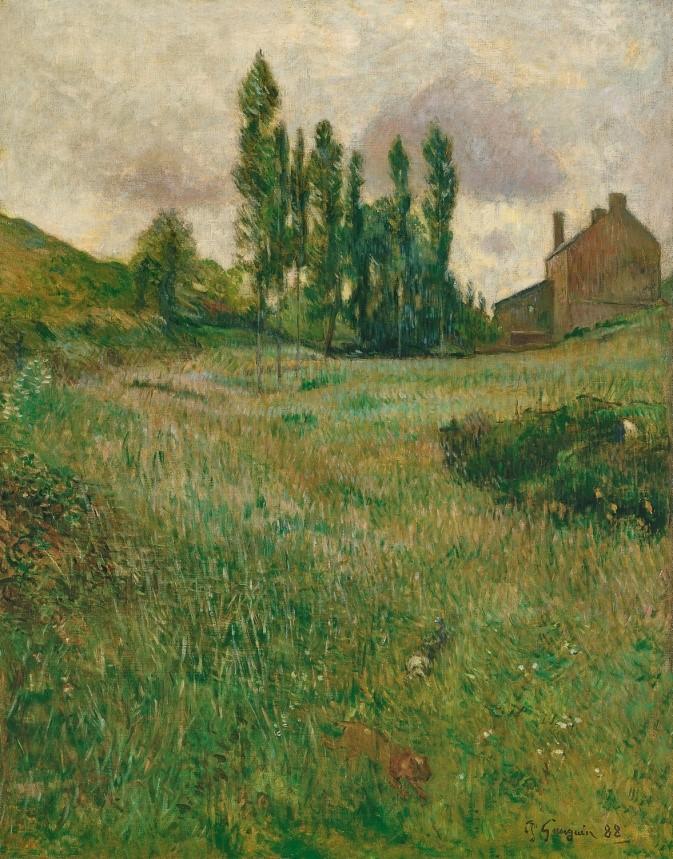 Paul Gauguin – Chiens courant dans un pré