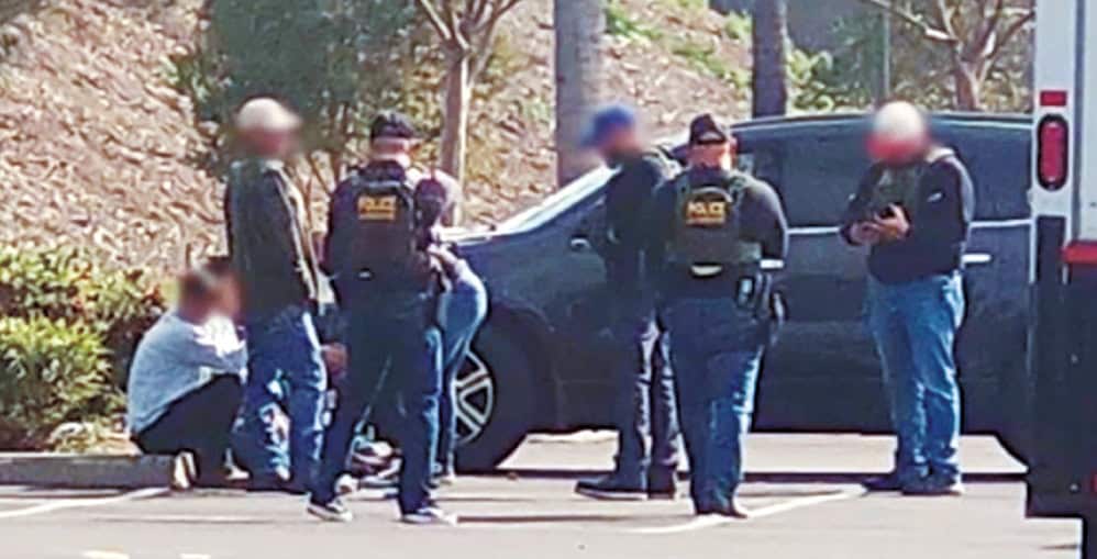 ICE agents question day laborers during Pomona immigration raid at Home Depot