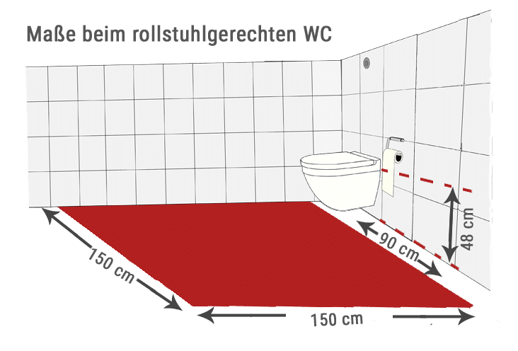 wc masse hoehe rollstuhlgerecht