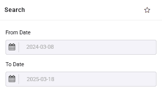 Reports on specific date range