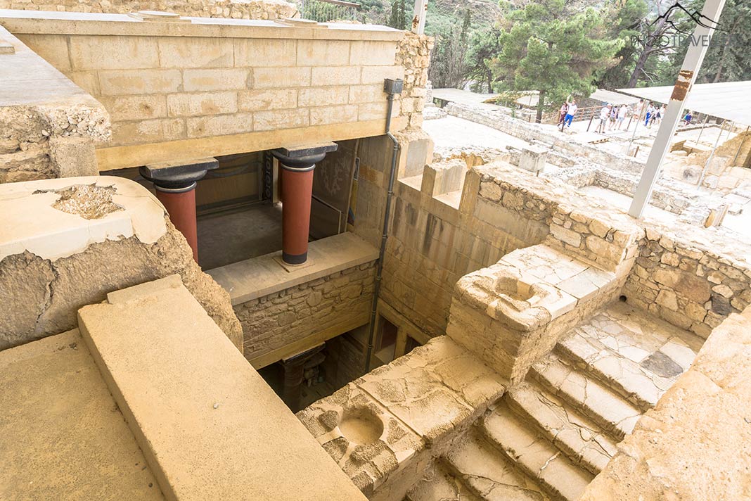 Ein rekonstruierter Teil im Palast von Knossos