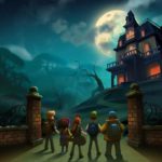 Hauteur d'une maison hantée dans un univers de jeu vidéo d'horreur, illustration sombre et mystérieuse pour le thème d’Air-Gaming, adaptés aux amateurs de jeux d’épouvante.