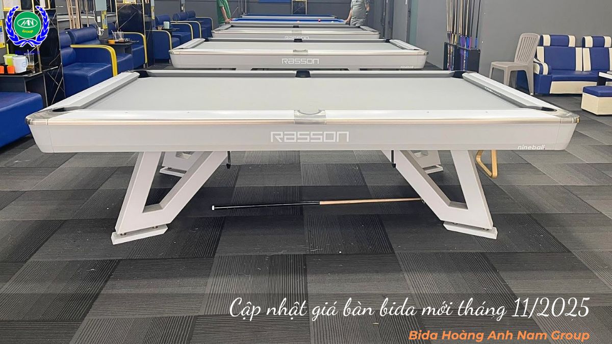 Cập nhật giá bàn bida mới tháng 11/2025