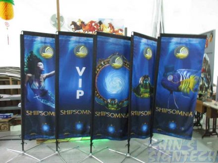 Shipsomnia Rectangle block flag with Shipsomnia Rectangle block flag with 1.8 x 0.7m underwater graphics