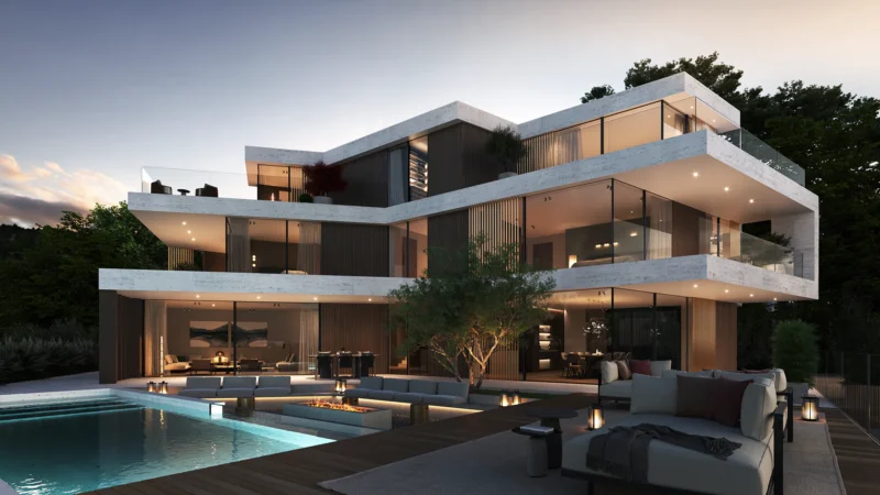 Visualisierung 4 Aussenvisualisierung-Villa-Zollikon-Elysia-Living