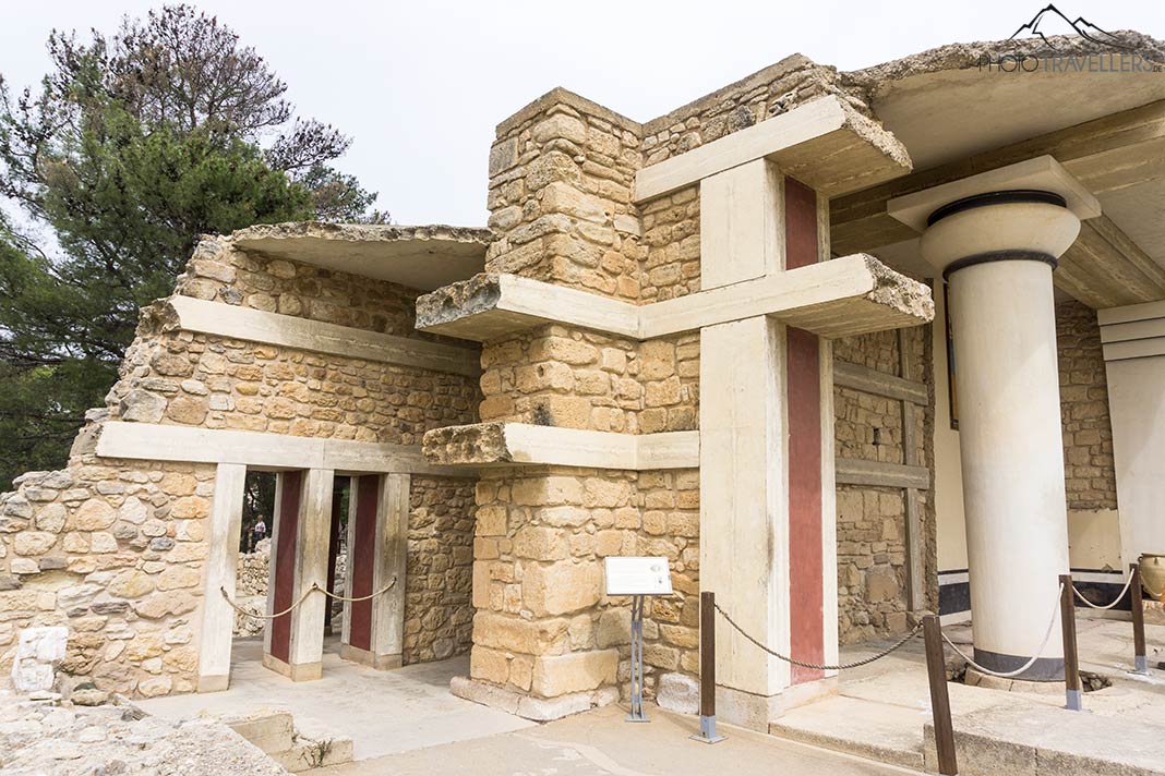 Ein aufgebautes Gebäude im Palast von Knossos