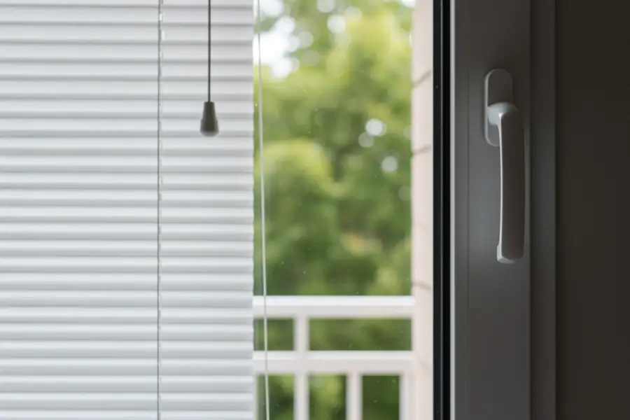 plisé v balkónových dveřích